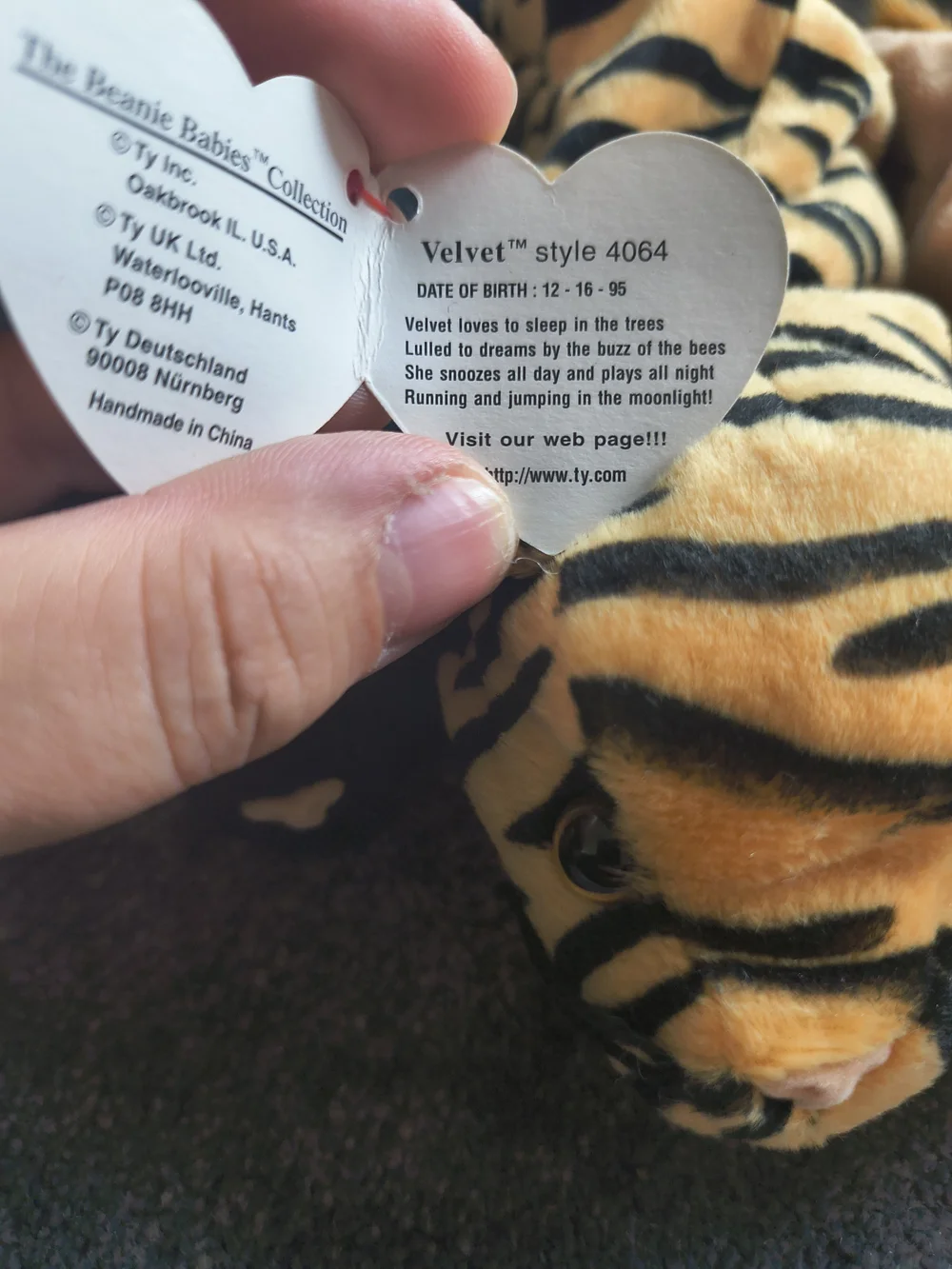 Ty Plush Small Pet Toys Set - Black, Yellow-Striped, Tan, Brown